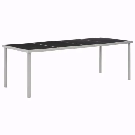 Mesa de jardín de jardín de acero negra 220x90x74,5 cm de , Mesas de jardín - Ref: Foro24-44705, Precio: 330,14 €, Descuento: %