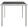 Mesa de jardín de jardín de acero negra 220x90x74,5 cm de , Mesas de jardín - Ref: Foro24-44705, Precio: 330,14 €, Descuento: %