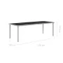 Mesa de jardín de jardín de acero negra 220x90x74,5 cm de , Mesas de jardín - Ref: Foro24-44705, Precio: 330,14 €, Descuento: %