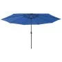 Sombrilla de jardín con luces LED azul celeste 400 cm de , Sombrillas - Ref: Foro24-312537, Precio: 96,20 €, Descuento: %