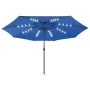 Sombrilla de jardín con luces LED azul celeste 400 cm de , Sombrillas - Ref: Foro24-312537, Precio: 96,20 €, Descuento: %