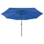 Sombrilla de jardín con luces LED azul celeste 400 cm de , Sombrillas - Ref: Foro24-312537, Precio: 96,20 €, Descuento: %