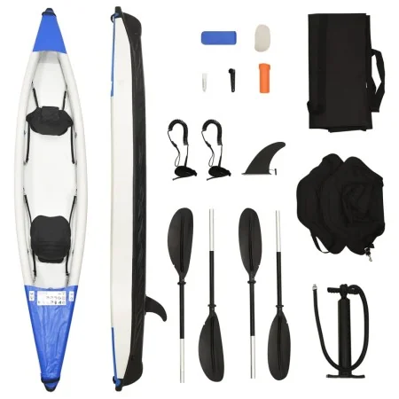 Kayak inflable poliéster azul 424x81x31 cm de , Kayaks - Ref: Foro24-93436, Precio: 533,90 €, Descuento: %