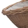 Cesta para leña con asas sauce marrón 57x46,5x52 cm de , Bolsas y soportes de leña - Ref: Foro24-286987, Precio: 65,06 €, Des...
