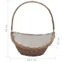 Cesta para leña con asas sauce marrón 57x46,5x52 cm de , Bolsas y soportes de leña - Ref: Foro24-286987, Precio: 65,06 €, Des...