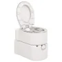 Inodoro de camping integrado HDPE y acero blanco 24+17 L de , Urinarios y retretes portátiles - Ref: Foro24-154409, Precio: 5...
