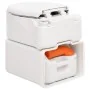 Inodoro de camping integrado HDPE y acero blanco 24+17 L de , Urinarios y retretes portátiles - Ref: Foro24-154409, Precio: 5...