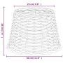 Pantalla para lámpara mimbre blanco Ø30x20 cm de , Pantallas para lámparas - Ref: Foro24-364383, Precio: 27,89 €, Descuento: %