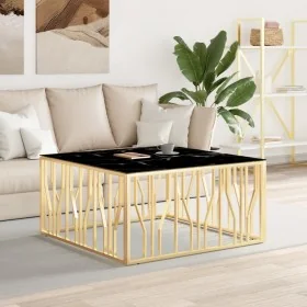 Mesa de centro acero inoxidable y vidrio dorado 100x100x50 cm von , Couchtisch - Ref: Foro24-350068, Preis: 313,49 €, Rabatt: %