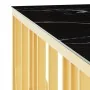 Mesa de centro acero inoxidable y vidrio dorado 100x100x50 cm de , Mesas de centro - Ref: Foro24-350068, Precio: 313,49 €, De...