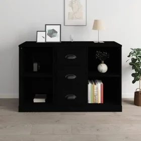 Aparador de madera contrachapada negro 104,5x35,5x67,5 cm de , Aparadores - Ref: Foro24-816233, Precio: 95,93 €, Descuento: %