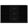 Aparador de madera contrachapada negro 104,5x35,5x67,5 cm de , Aparadores - Ref: Foro24-816233, Precio: 95,93 €, Descuento: %