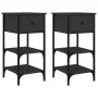 Mesitas de noche 2 uds madera de ingeniería negro 34x36x70 cm de , Mesitas de noche - Ref: Foro24-825974, Precio: 87,85 €, De...