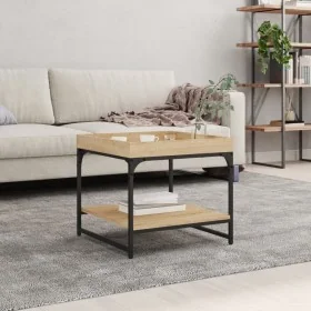 Mesa de centro madera ingeniería roble Sonoma 49,5x49,5x45 cm by , Coffee table - Ref: Foro24-832809, Price: 35,21 €, Discoun...