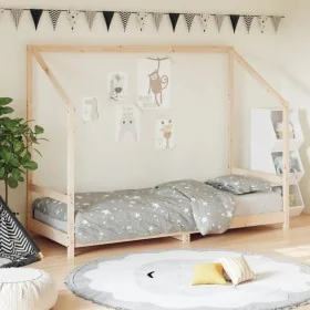 Estructura de cama para niños madera maciza de pino 80x200 cm by , Cribs and beds for children - Ref: Foro24-835700, Price: 1...