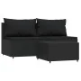 Set de muebles de jardín 3 pzas y cojines ratán sintético negro by , Outdoor sofas - Ref: Foro24-319787, Price: 196,40 €, Dis...