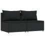 Set de muebles de jardín 3 pzas y cojines ratán sintético negro by , Outdoor sofas - Ref: Foro24-319787, Price: 196,40 €, Dis...