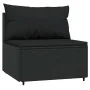 Set de muebles de jardín 3 pzas y cojines ratán sintético negro by , Outdoor sofas - Ref: Foro24-319787, Price: 196,40 €, Dis...