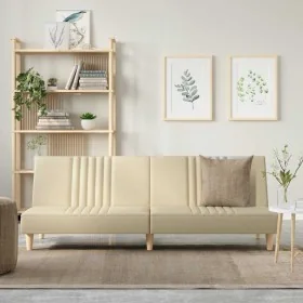Sofá cama de tela color crema de , Sofás - Ref: Foro24-351884, Precio: 225,88 €, Descuento: %