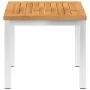 Mesa auxiliar jardín madera acacia acero inoxidable 45x45x38cm de , Mesas de jardín - Ref: Foro24-46492, Precio: 102,68 €, De...