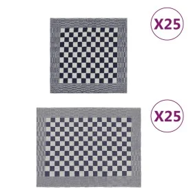 Juego de paños 50 unidades algodón azul y blanco de , Toallas - Ref: Foro24-136290, Precio: 86,78 €, Descuento: %