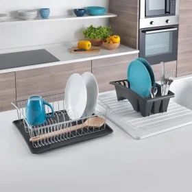 Metaltex Escurridor de platos Aquatex Plus gris de , Contenedores para utensilios de cocina - Ref: Foro24-443429, Precio: 37,...