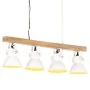Lámpara de techo industrial madera de mango blanco E27 de , Lámparas - Ref: Foro24-320524, Precio: 62,15 €, Descuento: %