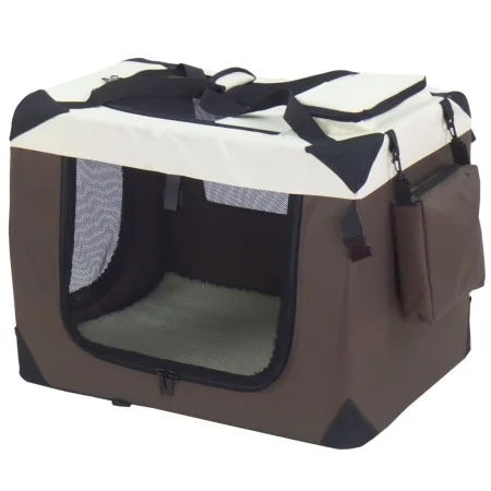 @Pet Transportín para perros nylon marrón 50x34x36 cm by , Pet carriers and boxes - Ref: Foro24-432058, Price: 40,47 €, Disco...