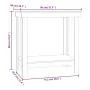 Banco de trabajo de madera maciza de pino 80x50x80 cm de , Mesas de trabajo - Ref: Foro24-822496, Precio: 74,19 €, Descuento: %