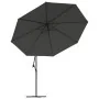 Sombrilla voladiza luces LED y poste de metal antracita 350 cm de , Sombrillas - Ref: Foro24-44525, Precio: 132,56 €, Descuen...