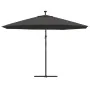 Sombrilla voladiza luces LED y poste de metal antracita 350 cm de , Sombrillas - Ref: Foro24-44525, Precio: 132,56 €, Descuen...