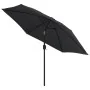 Sombrilla de jardín con palo de metal negro 300 cm de , Sombrillas - Ref: Foro24-47126, Precio: 65,49 €, Descuento: %