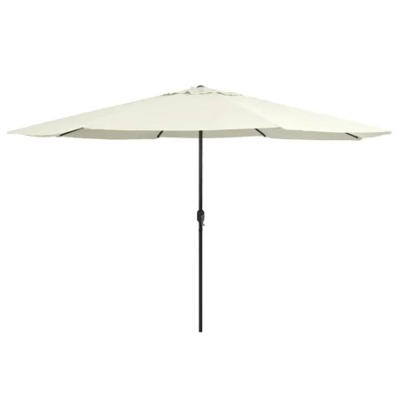 Sombrilla de jardín con palo de metal blanco arena 390 cm de , Sombrillas - Ref: Foro24-47378, Precio: 80,05 €, Descuento: %
