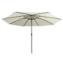Sombrilla de jardín con palo de metal blanco arena 390 cm de , Sombrillas - Ref: Foro24-47378, Precio: 80,05 €, Descuento: %
