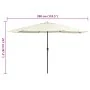 Sombrilla de jardín con palo de metal blanco arena 390 cm de , Sombrillas - Ref: Foro24-47378, Precio: 80,05 €, Descuento: %