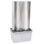Fuente de jardín de acero inoxidable plateado 60,2x37x122,1 cm de , Fuentes y cascadas - Ref: Foro24-48095, Precio: 507,40 €,...
