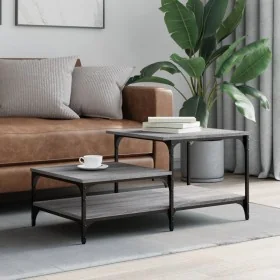 Mesa de centro madera de ingeniería gris Sonoma 100x50,5x45 cm de , Mesas de centro - Ref: Foro24-835382, Precio: 42,35 €, De...