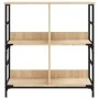 Estantería de madera de ingeniería roble Sonoma 78,5x33x82 cm de , Librerías y estanterías - Ref: Foro24-835245, Precio: 53,4...