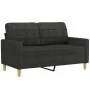 Juego de sofás con cojines 2 piezas tela negro de , Sofás - Ref: Foro24-3201294, Precio: 401,31 €, Descuento: %