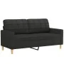 Juego de sofás con cojines 2 piezas tela negro de , Sofás - Ref: Foro24-3201294, Precio: 401,31 €, Descuento: %