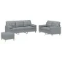 Juego de sofás con cojines 3 piezas tela gris claro de , Sofás - Ref: Foro24-3201330, Precio: 534,89 €, Descuento: %