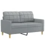 Juego de sofás con cojines 3 piezas tela gris claro de , Sofás - Ref: Foro24-3201330, Precio: 534,89 €, Descuento: %