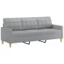 Juego de sofás con cojines 3 piezas tela gris claro de , Sofás - Ref: Foro24-3201330, Precio: 534,89 €, Descuento: %