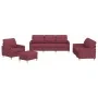 Juego de sofás con cojines 4 piezas tela rojo tinto de , Sofás - Ref: Foro24-3201256, Precio: 606,95 €, Descuento: %