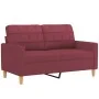 Juego de sofás con cojines 4 piezas tela rojo tinto de , Sofás - Ref: Foro24-3201256, Precio: 606,95 €, Descuento: %