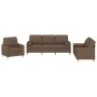 Juego de sofás con cojines 3 piezas tela marrón von , Sofas - Ref: Foro24-3201261, Preis: 625,07 €, Rabatt: %