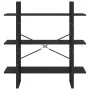 Estantería 3 niveles madera maciza de pino negro 100x30x105 cm de , Librerías y estanterías - Ref: Foro24-806556, Precio: 73,...