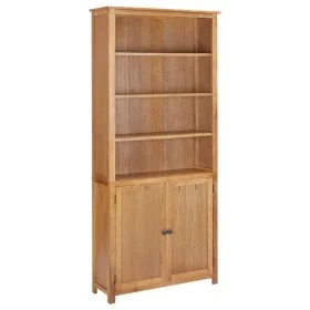 Estantería con 2 puertas de madera maciza de roble 90x30x200 cm de , Librerías y estanterías - Ref: Foro24-289178, Precio: 38...