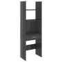 Estantería de madera contrachapada gris brillante 60x35x180 cm de , Librerías y estanterías - Ref: Foro24-803433, Precio: 58,...