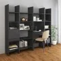 Estantería de madera contrachapada gris brillante 60x35x180 cm de , Librerías y estanterías - Ref: Foro24-803433, Precio: 58,...